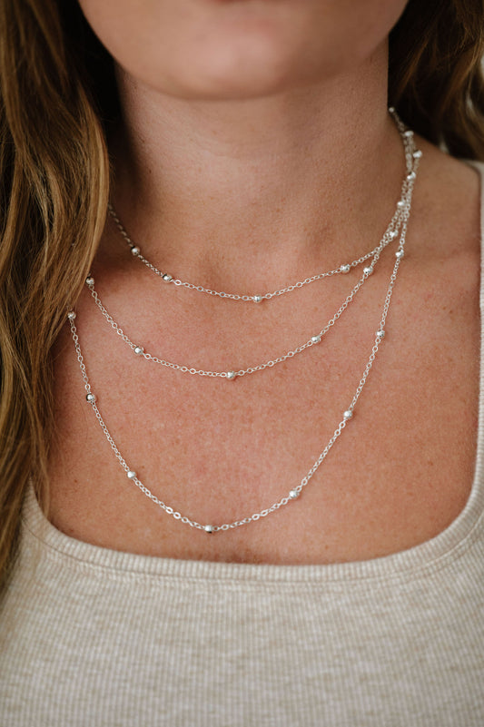 Tiered Necklace in Silver